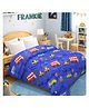 Morado Premium Glace Cotton Reversible Double Bed Comforter 90x100 Inches , Ultra Soft, Lightweight & Breathable , 150 GSM Cozy All-Season Bedding Comforter, Blue Bus