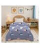 Morado Premium Glace Cotton Reversible Single Bed Comforter 60x90 Inches , Ultra Soft, Lightweight & Breathable , 150 GSM Cozy All-Season Bedding Comforter, Grey Fish