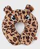DukieKooky  Super Cute & Adorable  Leopard Neck Pillow Soft Toy-Dark Brown