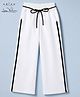 Arias 100% Cotton Knit Track Pant with Pockets and Side Tape Details in White