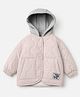 Bonfino Cotton Woven Padded Quilted Winter Jacket with Full Sleeves and Truck Patch - Beige