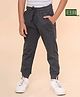 REBORN Cotton Woven Solid Joggers - Charcoal Grey