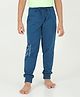 REBORN Cotton Woven Just Be Ready Text Printed Joggers - Navy Blue
