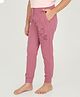 REBORN Cotton Woven Smurfs Featuring Character Printed Joggers - Mauve