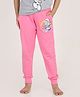 REBORN Cotton Woven Smurfs Featuring Characters Printed Joggers - Pink