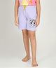 REBORN Cotton Woven Leopard Printed Shorts - Lavender