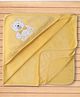 Child World Terry Knit Towel & Wrappers with Teddy Patch L 76.5 x B 74 cm - Gold