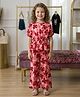 TRUFFLES Woven Half Sleeves Floral Printed Coordinating Top & Palazzo Set - Red