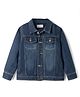 Arias 100% Cotton Woven Denim Full Sleeves Washed Jacket - Blue
