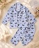 BABY CLOSET Muslin Woven Full Sleeves Panda Printed Coordinating Shirt & Pajama Night Suit - Blue