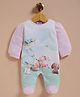 Wonderchild Interlock Woven Full Sleeves Sleep suit with Girl and Dog Print - White