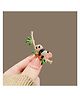 YU FASHIONS Premium Quality Cute Panda Bamboo Stylish Rhinestone Brooch for Sarees & Western Wear