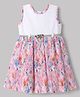 Enfance Core Cotton Woven Dress and Belt with Sleeveless and Floral Print - Pink
