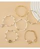 Pine Kids Free Size Bracelets & Bangles Set for Girls - Golden & White