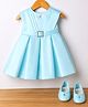 Blabber Sleeveless Stone Embellished Dress With Booties - Sea Green