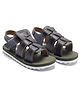 Beanz Solid Velcro Closure Sandals - Olive Green