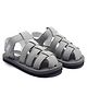 Beanz Solid Velcro Closure Sandals - Grey