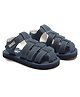 Beanz Solid Velcro Closure Sandals - Navy Blue