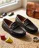 SHOES FOR JUNIORS Metal Applique Detailed Slip On Loafers - Black