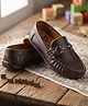 SHOES FOR JUNIORS Metal Applique Detailed Slip On Loafers - Brown