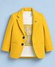 Dapper Dudes Cotton Woven Full Sleeves Textured Blazer With Printed Tee - Yellow