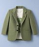 Dapper Dudes Cotton Woven Full Sleeves Textured Blazer With Printed Tee - Green
