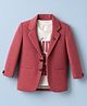 Dapper Dudes Cotton Woven Full Sleeves Textured Blazer With Printed Tee - Pink