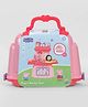 Peppa Pig Interactive Pretend Pl ay Beauty Makeup Se t for Kids & Girls  Port able Suitca se Vanity Pl ayset with Mirror & Be auty Acces sories for T oddlers | Of ficial Peppa - 18 Pieces - Pink Pig License d Toy for Ki ds (Ages 3+)