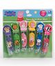 PEPPA PIG Bubble Magic Wand Tube Set with Character Caps - Pack of 6 - Multicolor