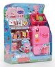 PEPPA PIG Refrigerator Playset with Supermarket Grocery Shelves, Storage Basket & Food Accessories - Pink