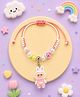 Asthetika Doll Charm Bracelet Rakhi with Roli Chawal - Pink