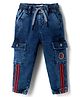 Mark & Mia Cotton Mix Denim Full Length Jeans with Cargo Pocket - Blue