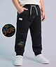 Mark & Mia Cotton Denim Jeans With Vehicles & Text Embroidery Detailing Dark Grey