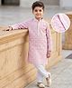 EARTHY TOUCH Viscose Woven Full Sleeves Kurta Pyjama Set With Embroidery & Sequin Detailing - Lavender