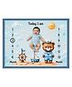 NEW COMERS Milestone Multiuse Mat, Play Mat And Props For Baby'S Monthly Photoshoot-Sea blue