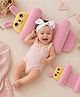 Ortis Newborn Baby Pillow Slide Support Adjustable Soft & Comfortable Sleep Pillow - Pink