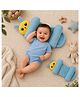 Ortis Newborn Baby Pillow Slide Support Adjustable Soft & Comfortable Sleep Pillow - Sky Blue