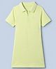 GAP 100% Cotton Knit Half Raglan Sleeves Solid Slim Fit One Piece Shirt Dress with Gap Original Embroidery - Green