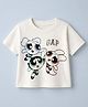 Gap 100% Cotton Woven Relaxed Fit Round Neck T-Shirt with Half Sleeves and Powerpuff Girls Print in White