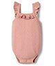 GAP 100% Cotton Woven Sleeveless Stylised Neck Onesie - Pink