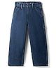 GAP 100% Cotton Denim Full Length Washed Relaxed Mid Rise Jeans in Blue