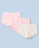 Pine Kids Cotton Knit Bloomers with Floral Print Pack of 3 - White & Pink