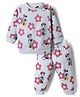 Ollypop Disney Looper Knit Full Sleeves T-shirt and Joggers Co-Ords Set With Floral & Minnie Mouse Graphic - Blue