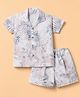 Radutu Cotton Woven Half Sleeves Printed Shirt & Shorts Co-ords Set - Peach