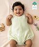 Keebee Organics Cotton Woven Sleeveless Striped Onesie - Lime Green