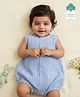 Keebee Organics Cotton Woven Sleeveless Striped Onesie - Blue