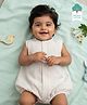 Keebee Organics Cotton Woven Sleeveless Striped Onesie - Beige