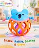 Intellibaby 4-in-1 Light & Sound Rattle Teether Koala | Baby Rattle & Teether with Light-Up & Sound | Sensory Toy for Babies | Motor Skills | Ideal for Gifting - Orange