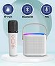 YAMAMA Special Edition Y1 Wireless Karaoke Speaker with Microphone, Portable Bluetooth Party Speaker with Multi-Color RGB Lighting, Leather Handle, TF Card Input & Echo Vocal Effects - Color May Vary