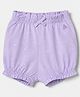 GAP Cotton Woven Shorts With Polka Dots Print & Bow Applique - Purple